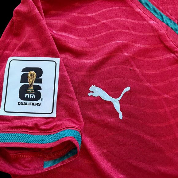 Portugal 2026 Red Soccer Jersey Ronaldo #7 Size L NEW - Picture 8 of 10